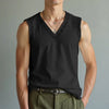 Canottiera patchwork casual con bordo a contrasto in pizzo da uomo ATREND