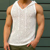 Canottiera patchwork con cappuccio e pizzo da uomo ATREND