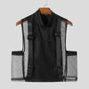 Canottiera patchwork con trasparenze e fibbie da uomo ATREND