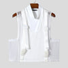 Canottiera patchwork con trasparenze e fibbie da uomo ATREND