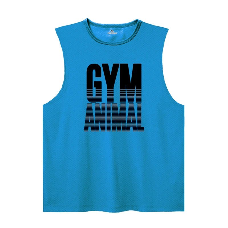 Canottiera sportiva casual con lettere da uomo ATREND