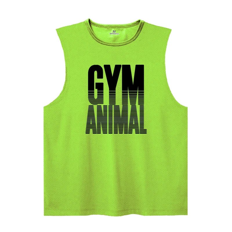 Canottiera sportiva casual con lettere da uomo ATREND