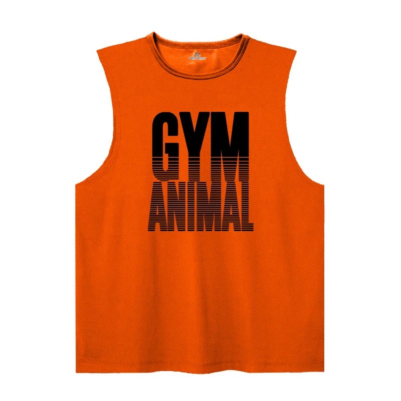 Canottiera sportiva casual con lettere da uomo ATREND