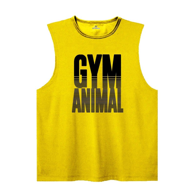 Canottiera sportiva casual con lettere da uomo ATREND