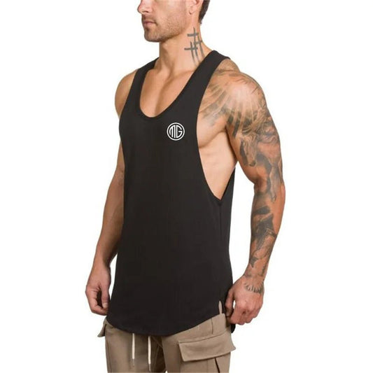 Canottiera sportiva casual con logo da uomo ATREND