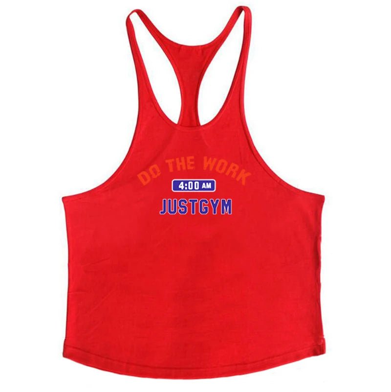 Canottiera sportiva casual senza maniche con lettere da uomo ATREND