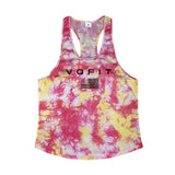 Canottiera sportiva multicolor con scritta da uomo ATREND
