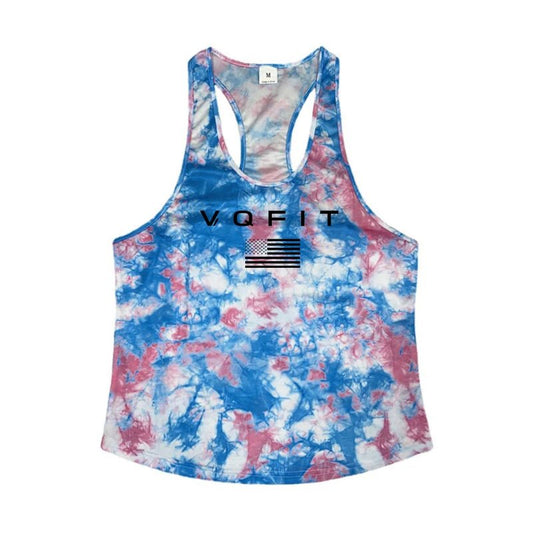 Canottiera sportiva multicolor con scritta da uomo ATREND