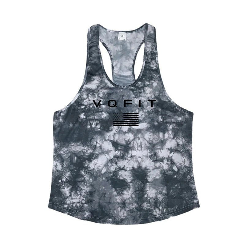 Canottiera sportiva multicolor con scritta da uomo ATREND