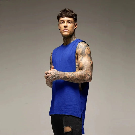 Canottiera sportiva oversize senza maniche da uomo - Canottiera sportiva ATREND