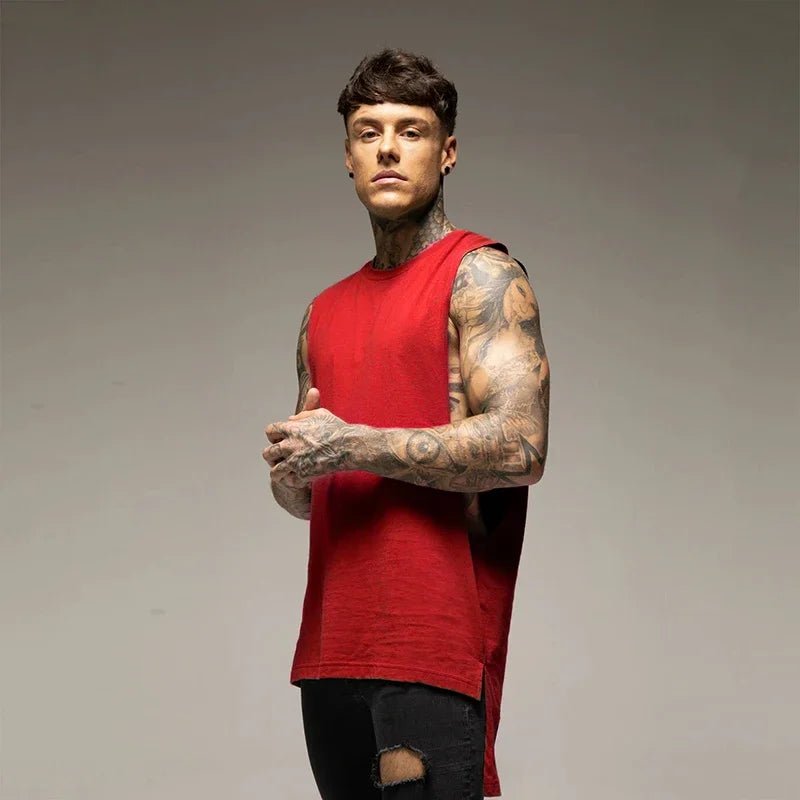 Canottiera sportiva oversize senza maniche da uomo - Canottiera sportiva ATREND