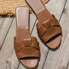 Ciabatte casual in pelle PU con fascia geometrica da donna ATREND