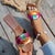 Ciabatte casual in pelle PU con fascia geometrica da donna ATREND