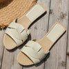 Ciabatte casual in pelle PU con fascia geometrica da donna ATREND