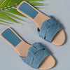 Ciabatte casual in pelle PU con fascia geometrica da donna ATREND