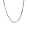 Collana a catena con clavicola stile hip - hop in acciaio da uomo ATREND