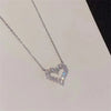 Collana casual con pendente a forma di cuore con brillantini da donna ATREND