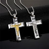 Collana classica con ciondolo a forma di croce in acciaio da uomo ATREND