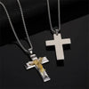 Collana classica con ciondolo a forma di croce in acciaio da uomo ATREND
