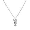 Collana con ciondolo a forma di coniglio con brillantini in acciaio da uomo ATREND