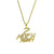 Collana con ciondolo con lettere con brillantini da uomo ATREND