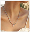 Collana con ciondolo in acciaio inossidabile con catena a corda intrecciata con alfabeto unisex ATREND