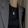 Collana con ciondolo numero 7 in acciaio al titanio da uomo ATREND