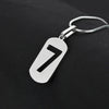 Collana con ciondolo numero 7 in acciaio al titanio da uomo ATREND
