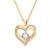 Collana con cuore e pietra portafortuna con brillantini e scritta da donna ATREND
