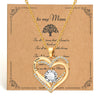 Collana con cuore e pietra portafortuna con brillantini e scritta da donna ATREND