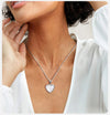 Collana con medaglione a cuore apribile in acciaio inossidabile da donna ATREND