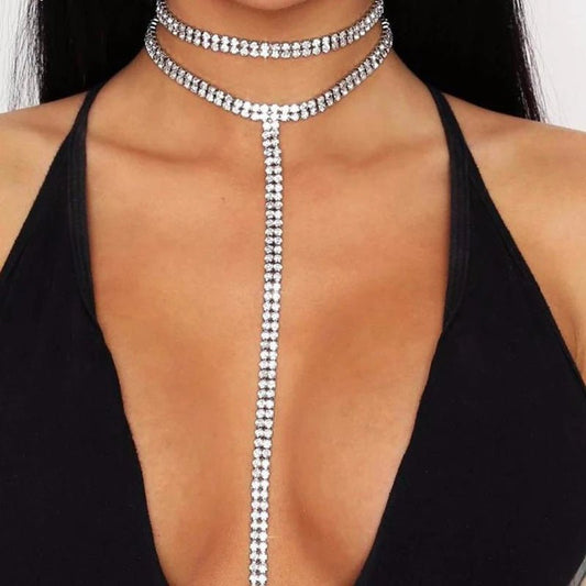 Collana girocollo pendente con brillantini da donna ATREND