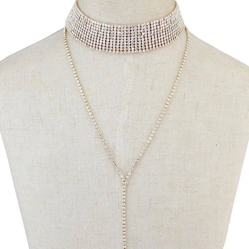Collana girocollo pendente con brillantini da donna ATREND