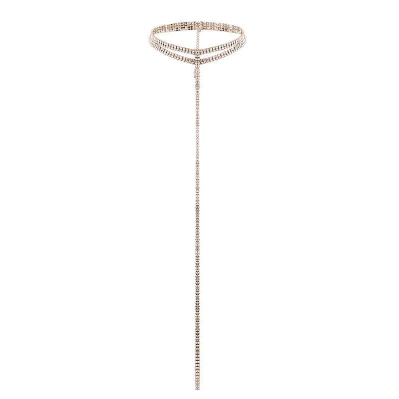 Collana girocollo pendente con brillantini da donna ATREND