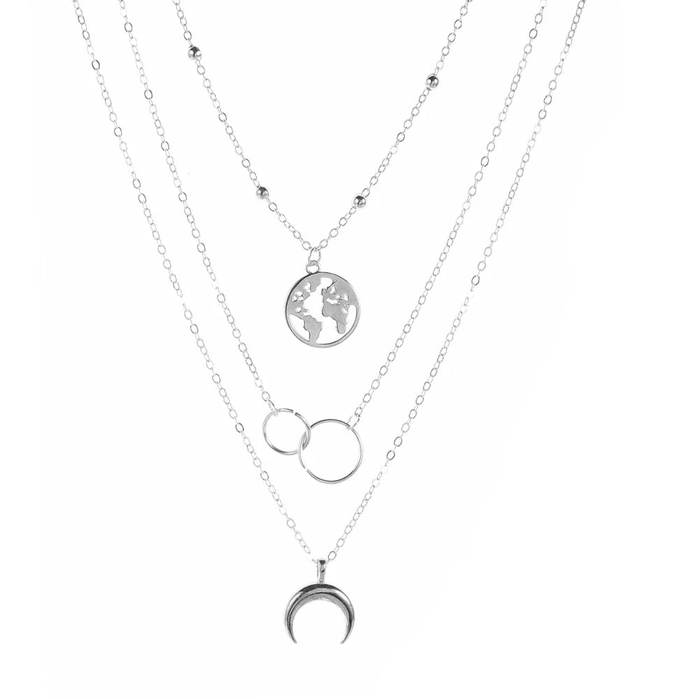 Collana multistrato con pendenti da donna ATREND