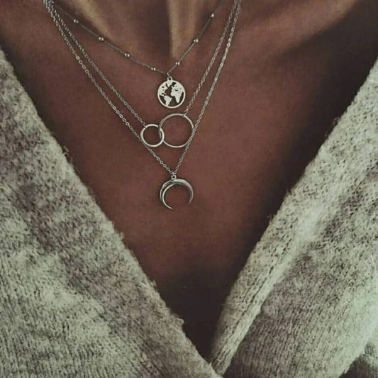 Collana multistrato con pendenti da donna ATREND