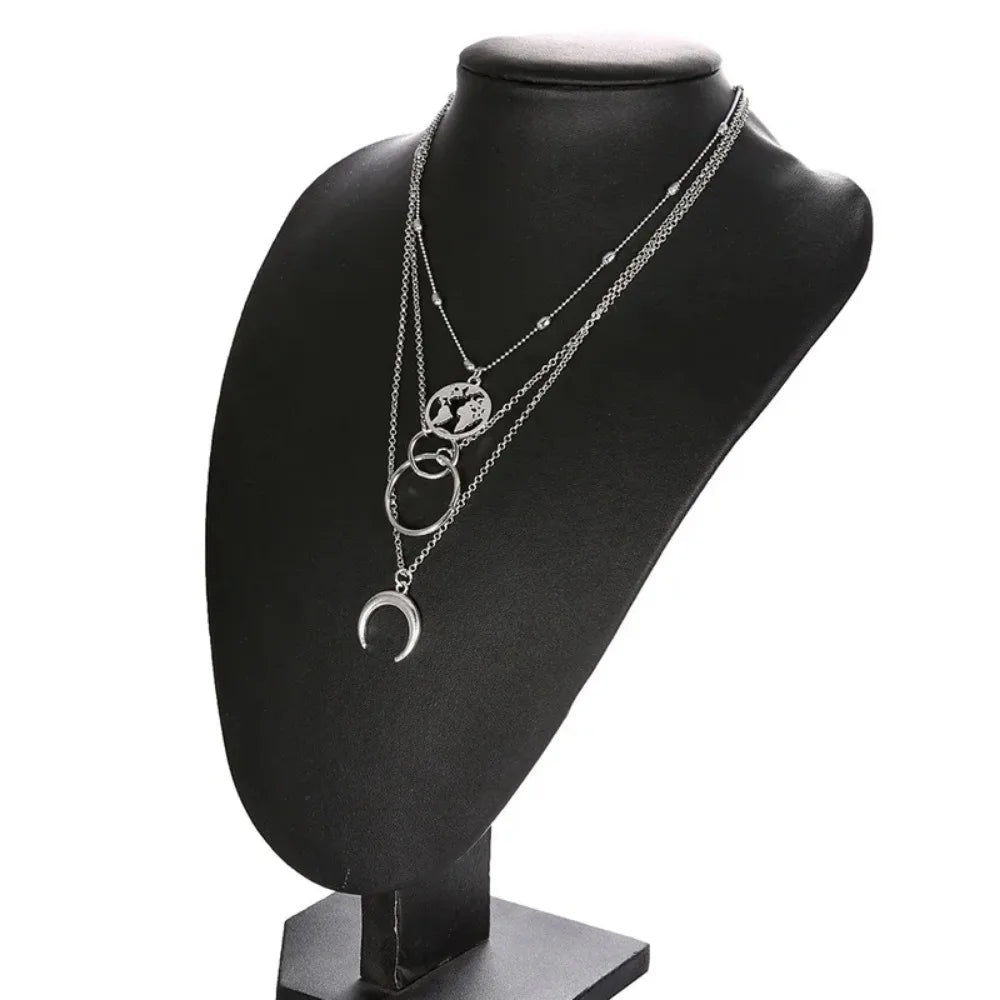 Collana multistrato con pendenti da donna ATREND