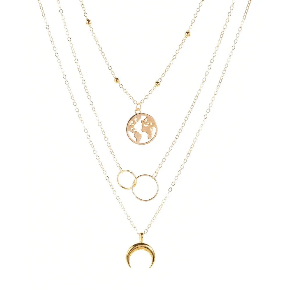 Collana multistrato con pendenti da donna ATREND
