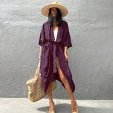 Copri costume lungo morbido con cintura da donna - copri costume ATREND