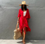Copri costume lungo morbido con cintura da donna - copri costume ATREND