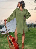 Copri costume a camicia casual da donna - copri costume ATREND