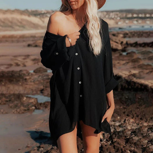 Copri costume a camicia corto da donna - copri costume ATREND