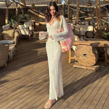 Copri costume casual a rete lungo da donna - copri costume ATREND