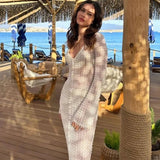Copri costume casual a rete lungo da donna - copri costume ATREND