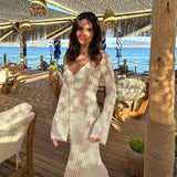 Copri costume casual a rete lungo da donna - copri costume ATREND