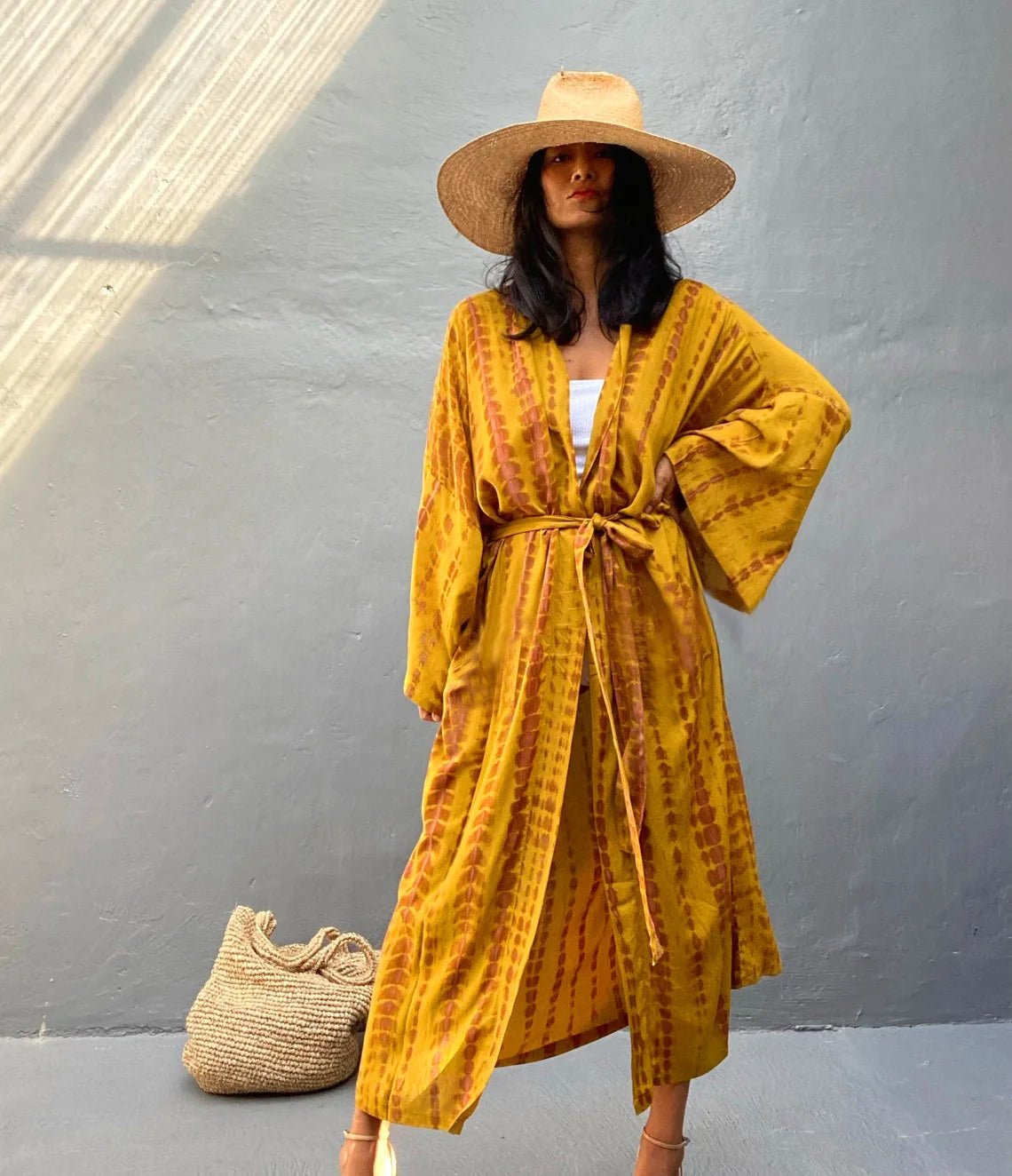 Copri costume lungo con cintura in vita da donna - copri costume ATREND
