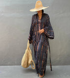 Copri costume lungo con cintura in vita da donna - copri costume ATREND