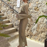 Copri costume lungo lavorato a mano da donna - copri costume ATREND