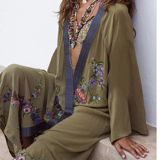 Copri costumi lungo con stampa a fiori da donna - copri costume ATREND