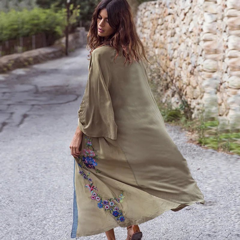 Copri costumi lungo con stampa a fiori da donna - copri costume ATREND